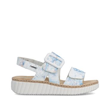 Rieker Platform Twin Velcro Strap Sandal - Multi